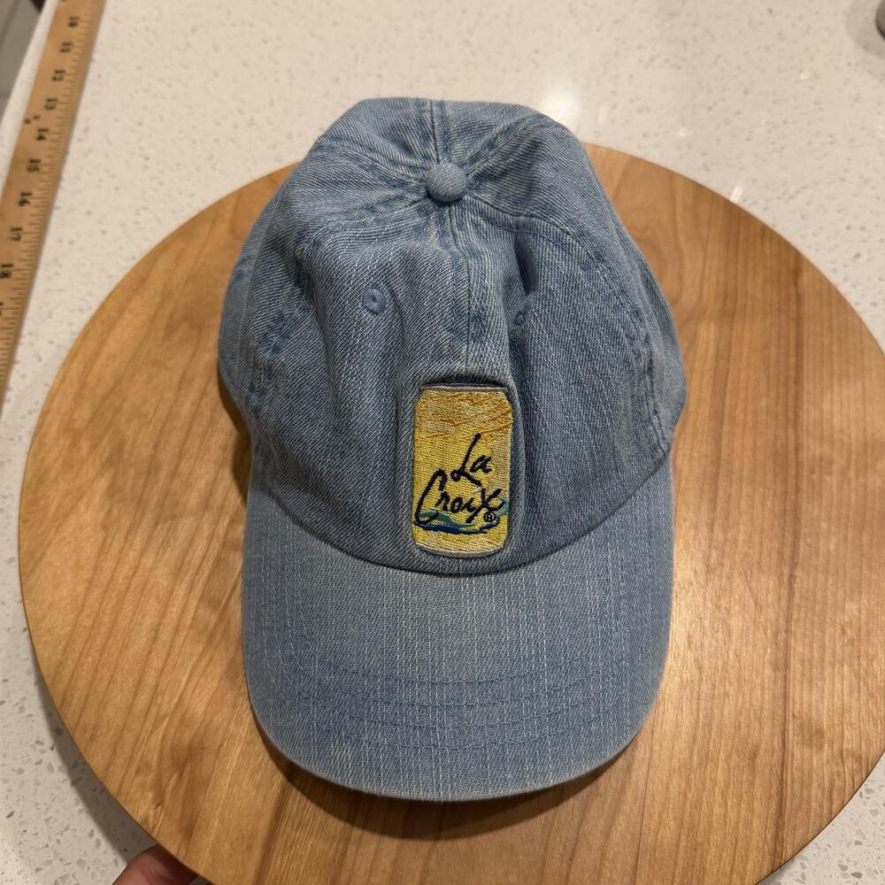 La Croix Hat Unisex One Size Blue Denim Baseball Cap Strap Back Adjustable Soda